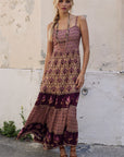 Château Quilted Strappy Maxi Dress - Grape Dresses SPELL   