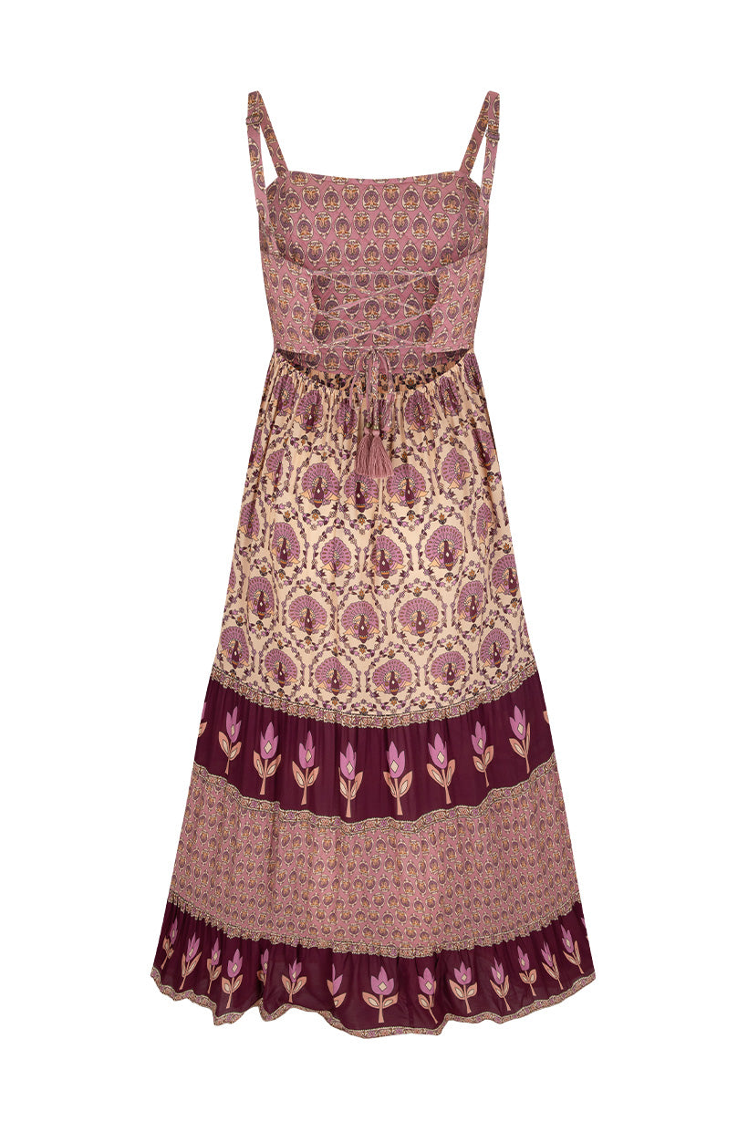 Château Quilted Strappy Maxi Dress - Grape Dresses SPELL   