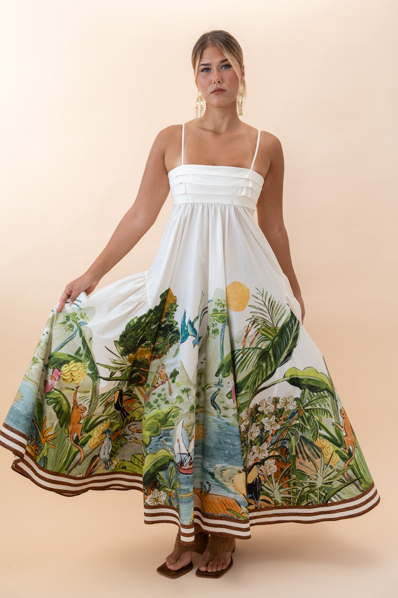 Toucan Tango Midi Dress Dresses ALEMAIS