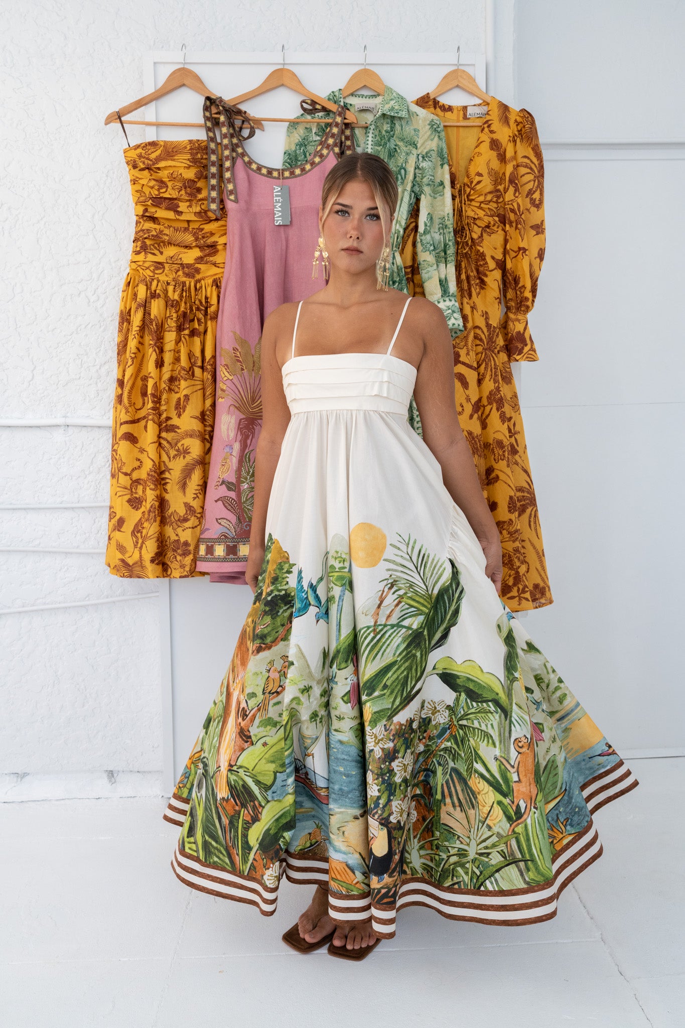 Toucan Tango Midi Dress Dresses ALEMAIS