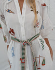 Mina Embroidered Shirtdress