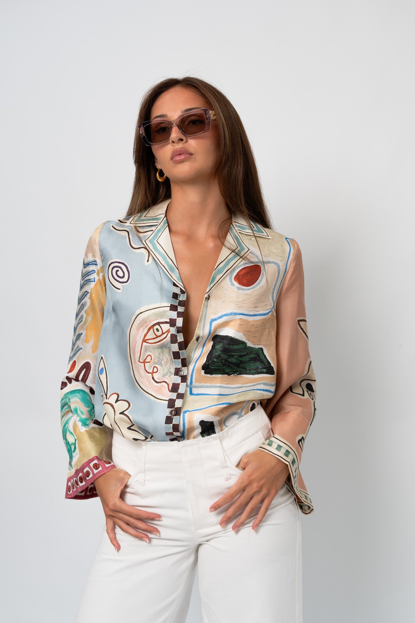 Michelle Silk Shirt shirt Alèmais