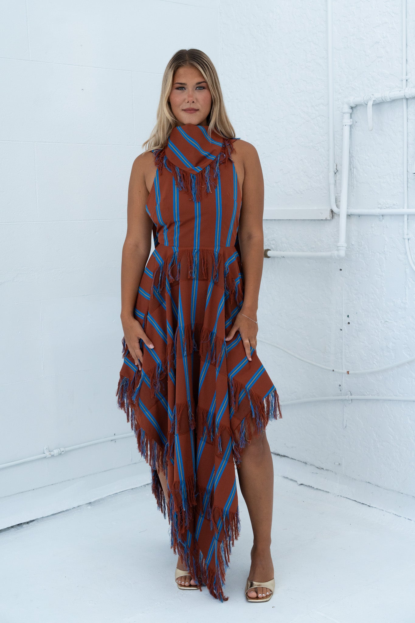 Noura Fringe Midi Dress Dresses Alèmais