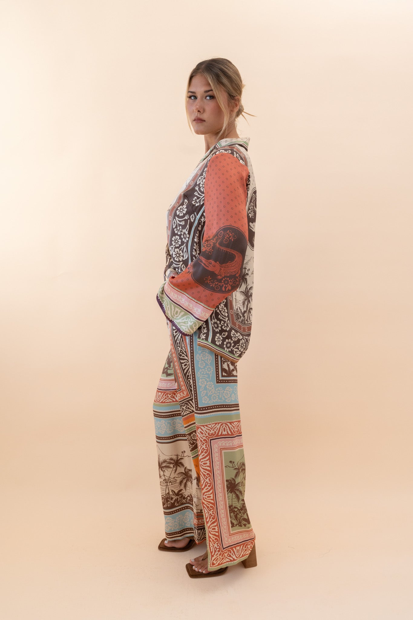 Alberta Silk Shirt Pants ALEMAIS