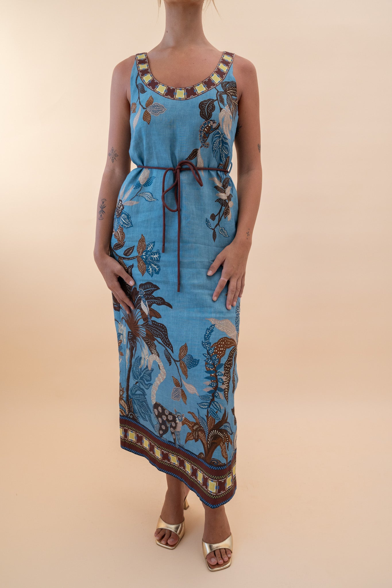 Georgie Sleeveless Midi Dress Dresses ALEMAIS