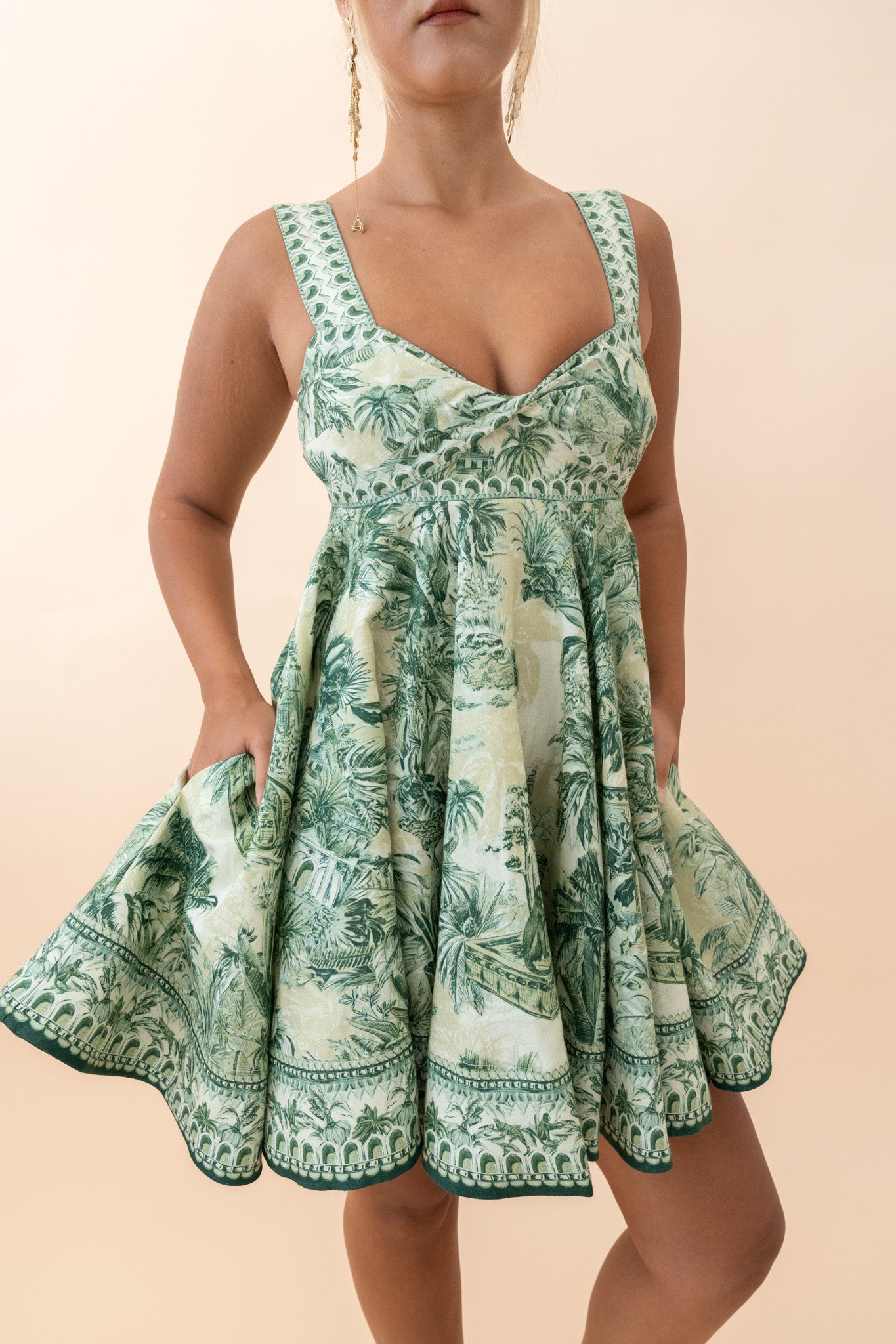 Sara Mini Twist Sundress Dresses ALEMAIS