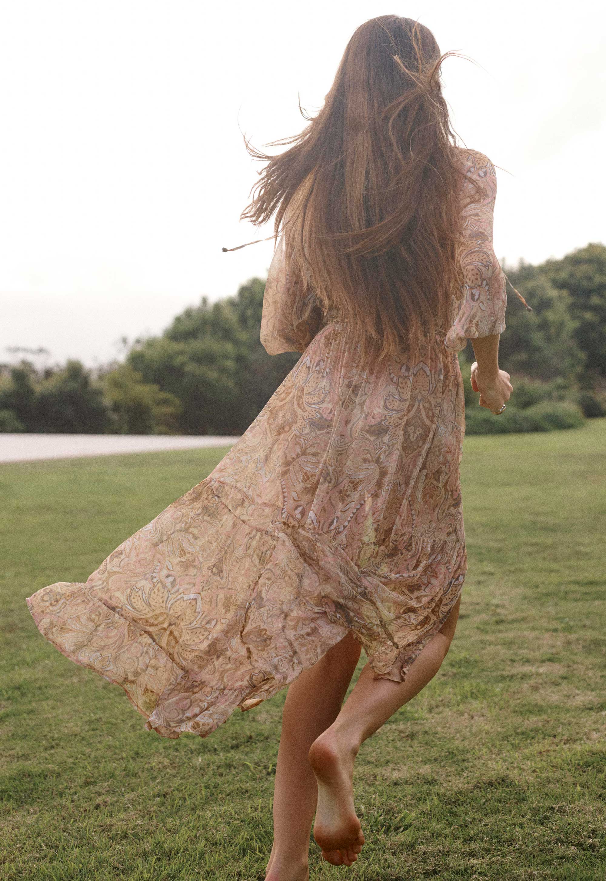 Damask Button Through Gown