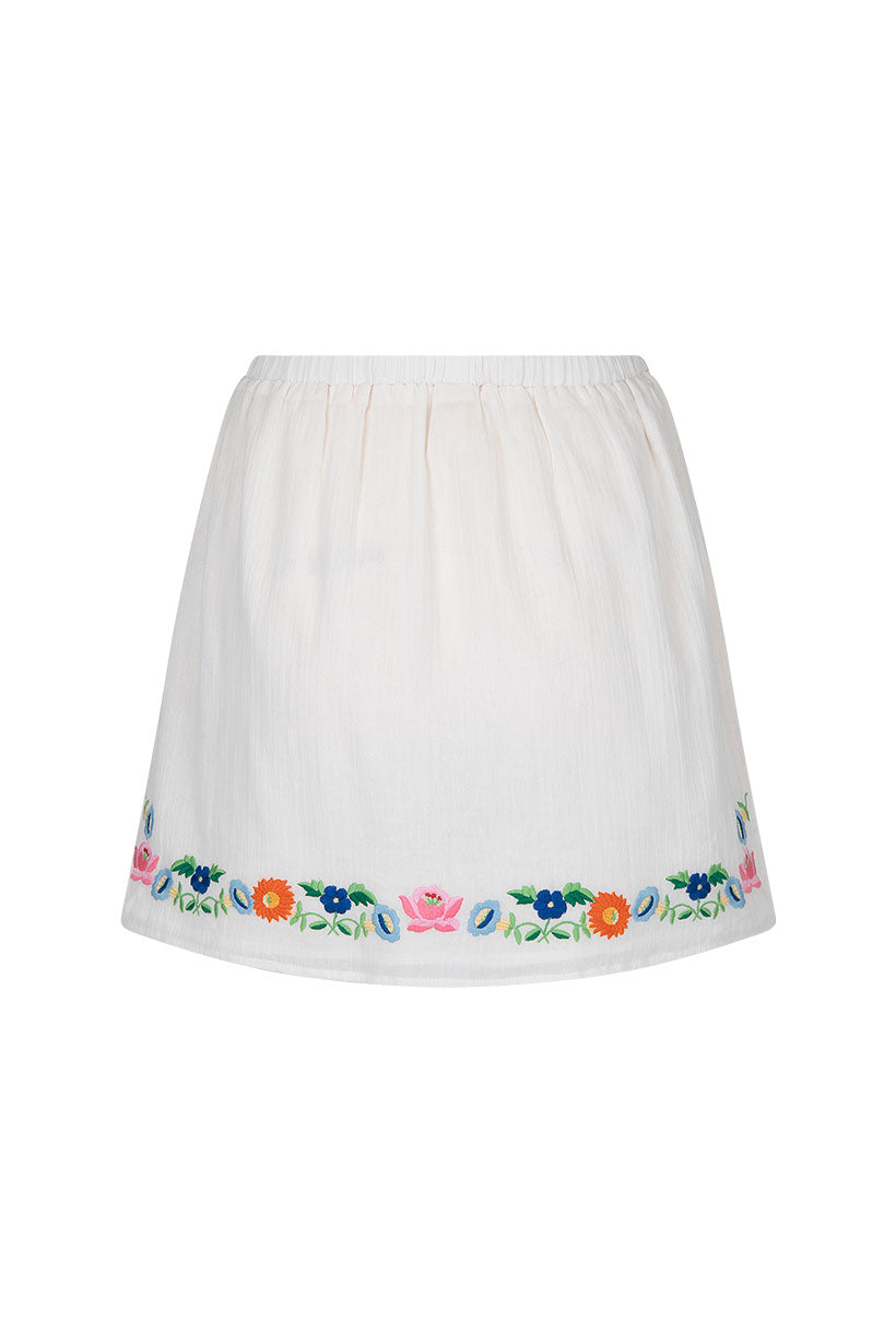 Florapaloosa Embroidered Mini Skirt - Wildflower Dresses SPELL   