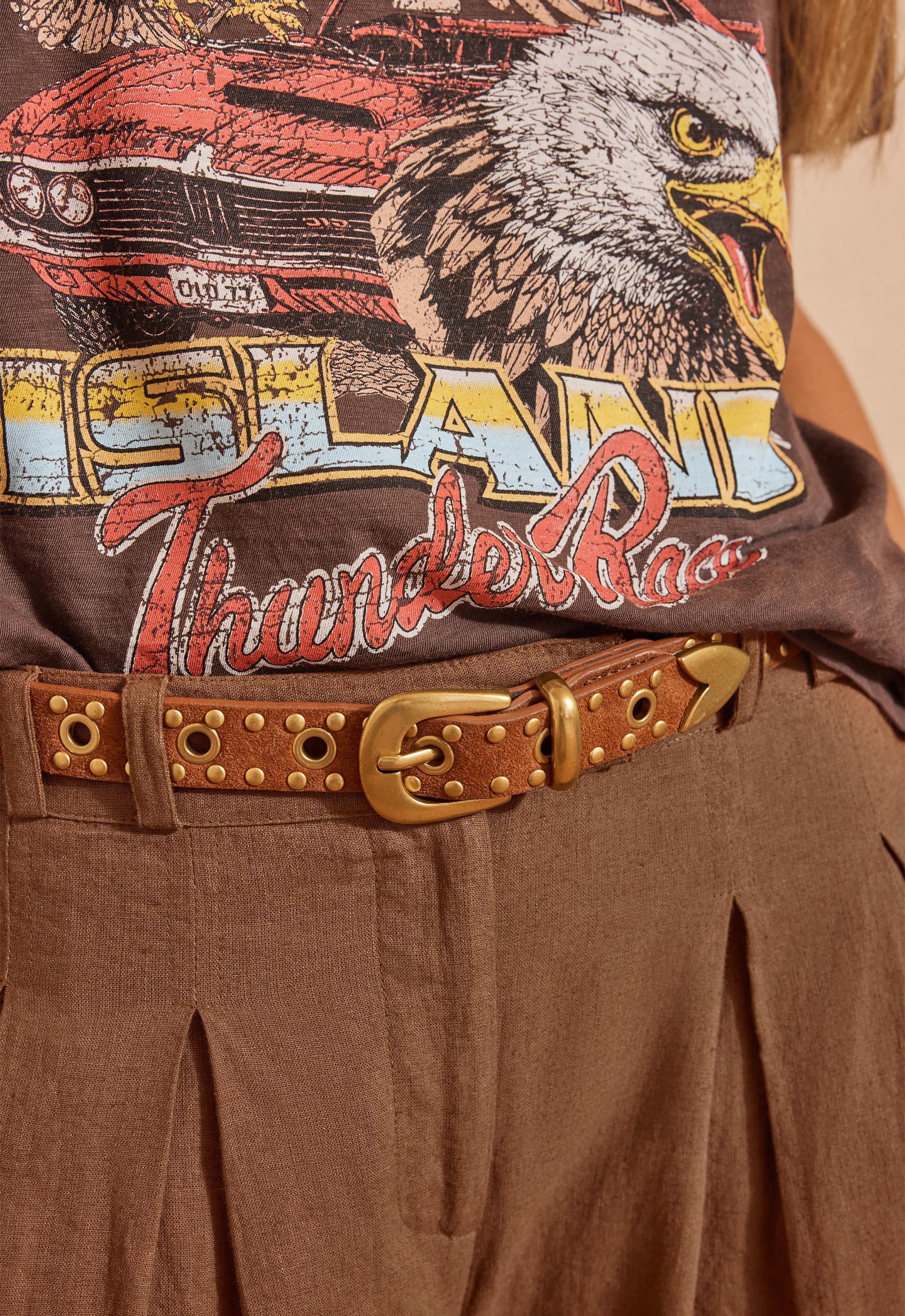 Tempest Studded Suede Belt SPELL
