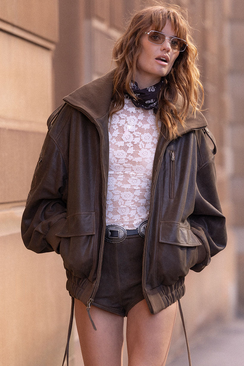 Fontaine Leather Mini Short Shorts SPELL