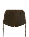 Fontaine Leather Mini Short Shorts SPELL