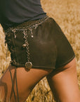 Fontaine Leather Mini Short Shorts SPELL