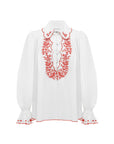 Hearts Embroidered Shirt Top Alèmais   