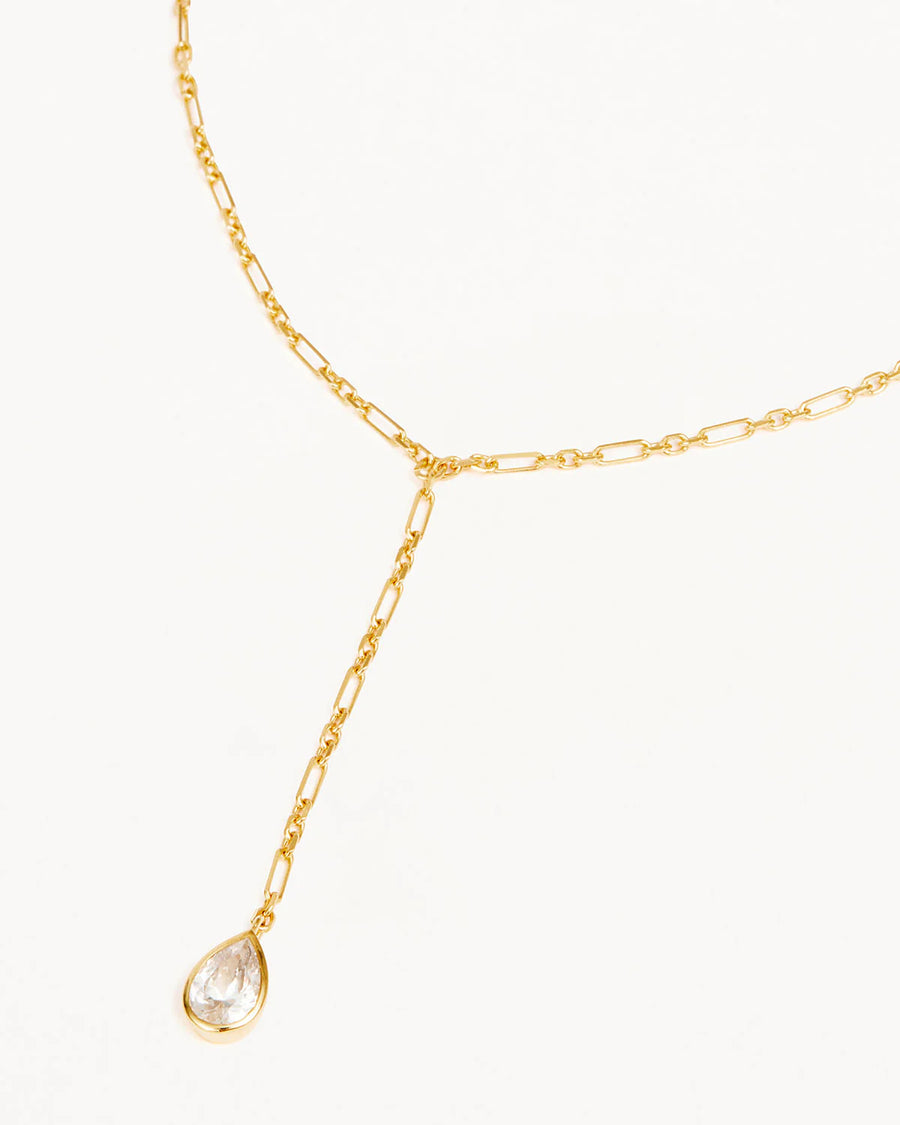 18k Gold Vermeil Adored Lariat Necklace Necklaces By Charlotte   