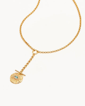 Gold Awaken Lariat Fob Necklace Necklaces By Charlotte   