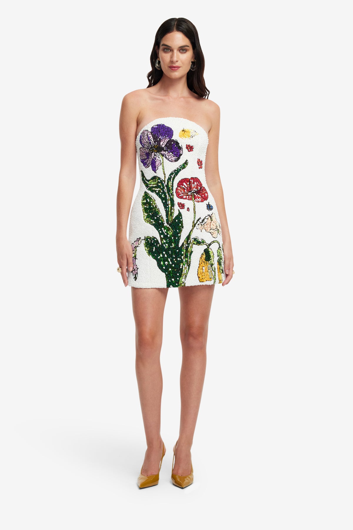 Zaria Beaded Bustier Mini Dress Dresses Leo lin