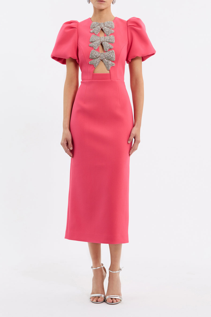 Posey Puff Sleeve Midi Dress Dresses rebecca vallance