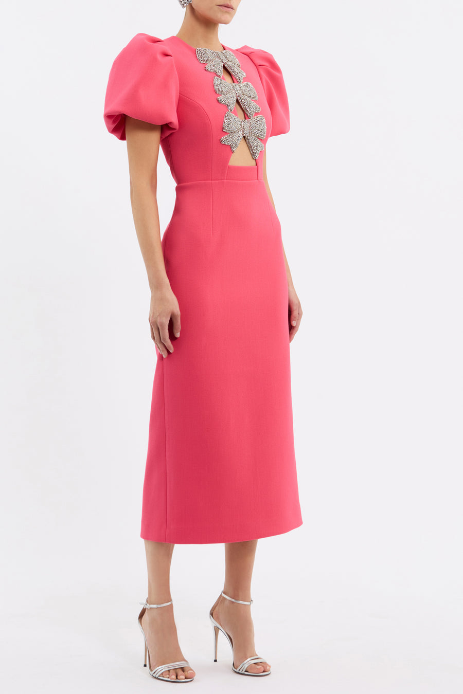 Posey Puff Sleeve Midi Dress Dresses rebecca vallance