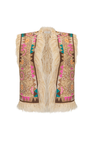 Rue Embroidered Vest - Eclectic