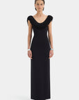Marcelline Fringe Scoop Back Gown Dresses SIR.