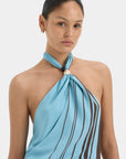 Rioja Halter Scarf Maxi Dress