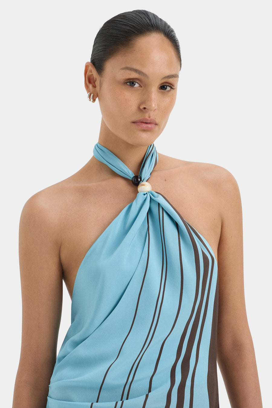 Rioja Halter Scarf Maxi Dress