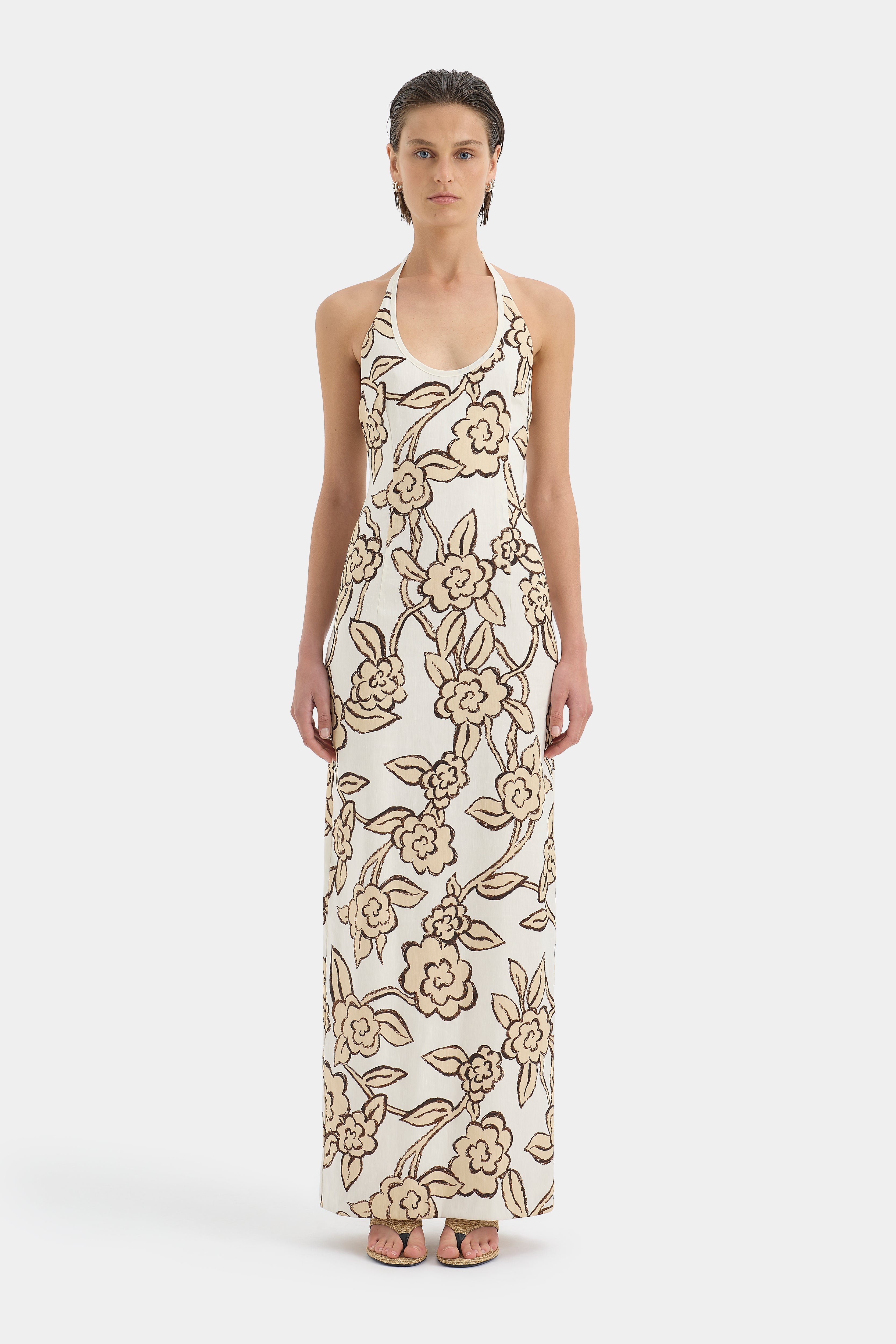 Elodie Halter Midi Dress