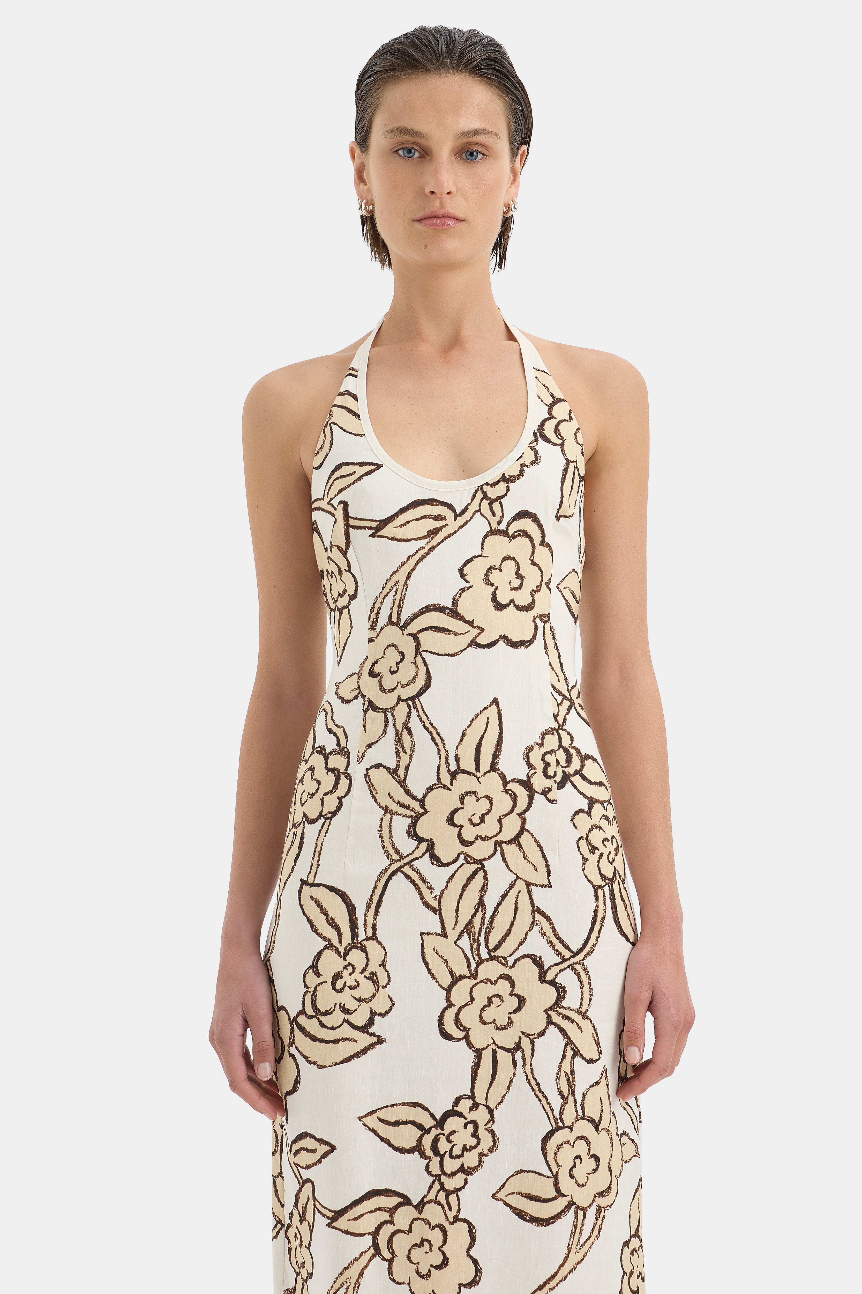 Elodie Halter Midi Dress