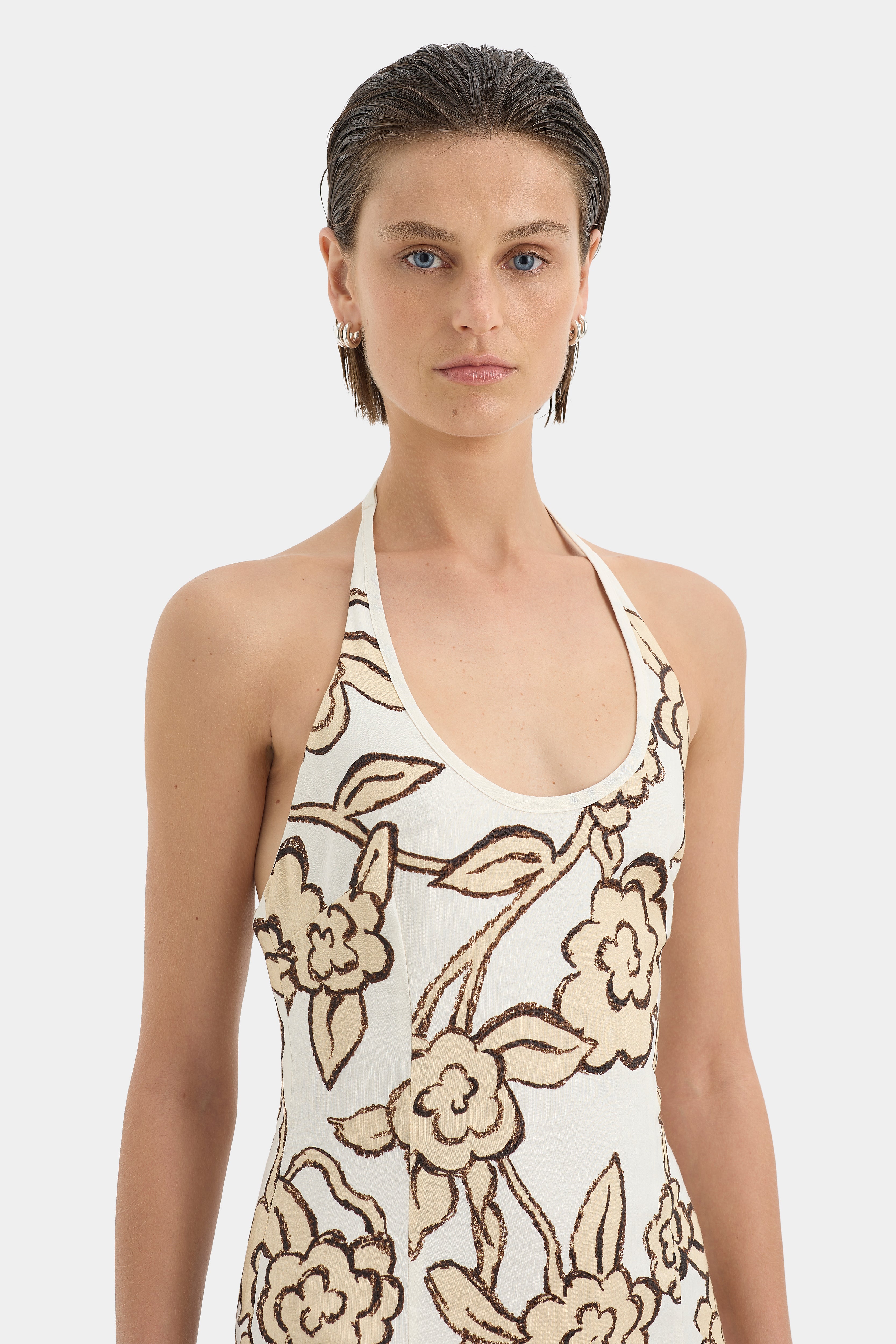 Elodie Halter Midi Dress