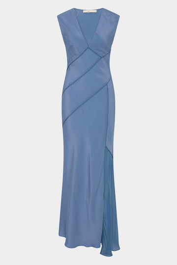 midnight blue evening dresses Ladivine 7449 Elegant Satin A-line Formal Gown Sage / 14