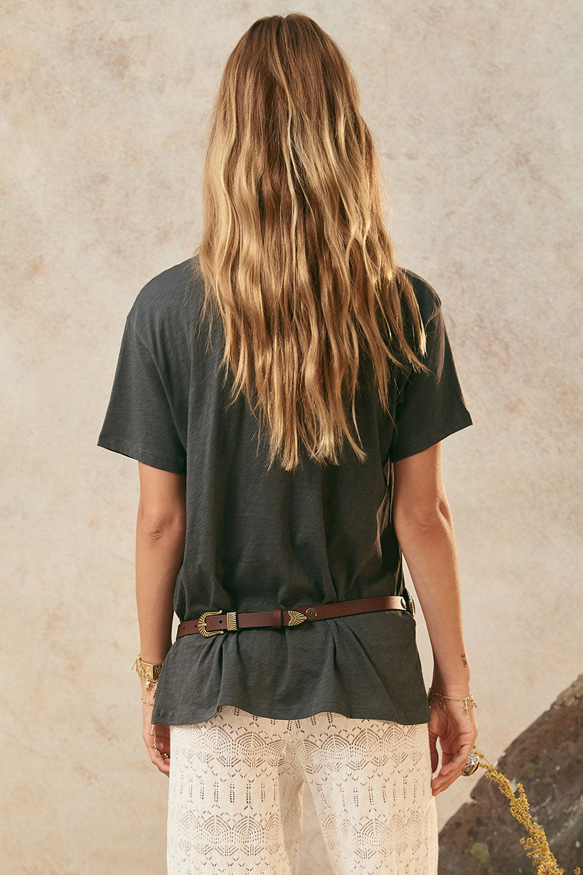 Elysian Biker Tee - Charcoal shirt SPELL