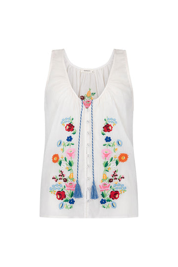 Florapaloosa Embroidered Cami - Wildflower shirt SPELL   