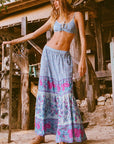 Love Jetty Maxi Skirt - Blue Nirvana Skirts SPELL   