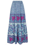 Love Jetty Maxi Skirt - Blue Nirvana Skirts SPELL   