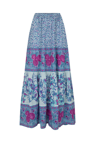 Love Jetty Maxi Skirt - Blue Nirvana Skirts SPELL   