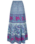 Love Jetty Maxi Skirt - Blue Nirvana Skirts SPELL   