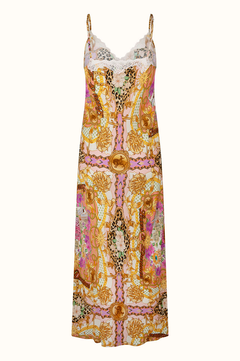 Lovers & Dreamers Strappy Maxi Dress - Champagne Peach Dresses SPELL