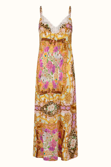 Lovers & Dreamers Strappy Maxi Dress - Champagne Peach Dresses SPELL