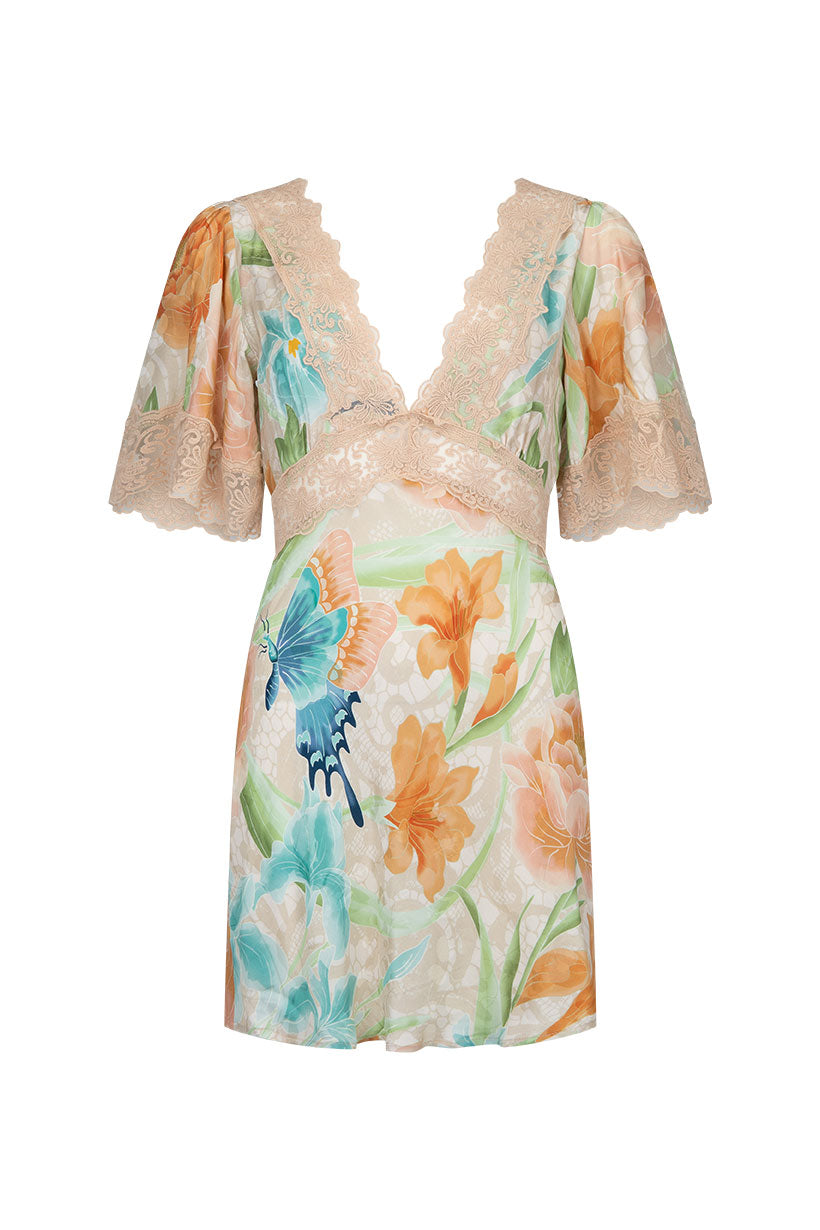 Painters Garden Mini Dress - Seafoam Dresses SPELL   