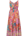 Painters Garden Strappy Maxi Dress - Crimson Dresses SPELL   