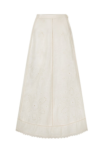 Pfeiffer Wrap Skirt - Antique Crème Skirts SPELL   