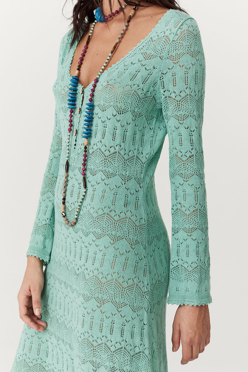 Siesta Pointelle Dress - Seafoam Dresses SPELL   