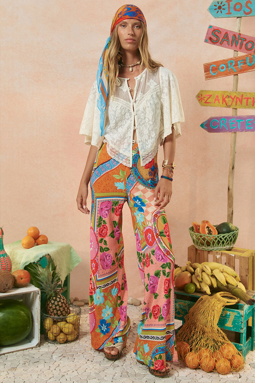 Aphrodite Bias Pant - Rose Pants SPELL