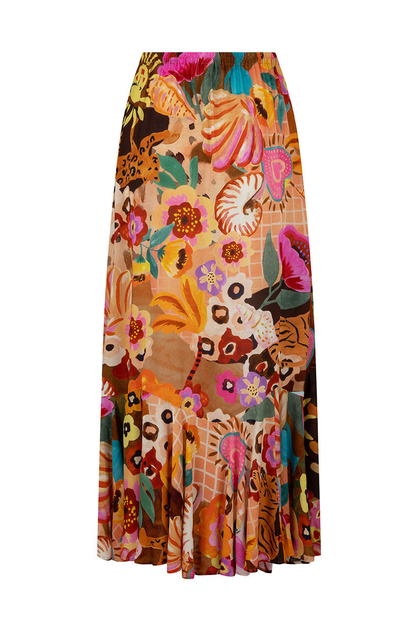 Birth of Venus Maxi Skirt - Caramel Skirts SPELL