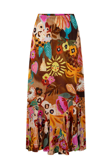Birth of Venus Maxi Skirt - Caramel Skirts SPELL