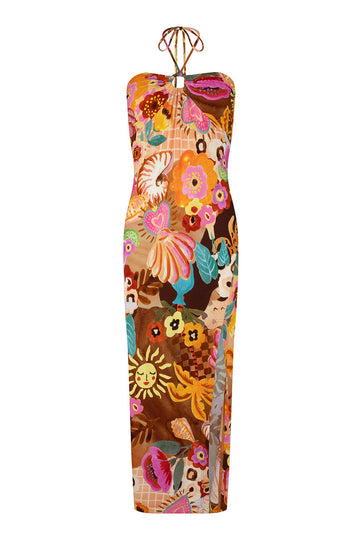 Birth of Venus Strapless Dress - Caramel SPELL