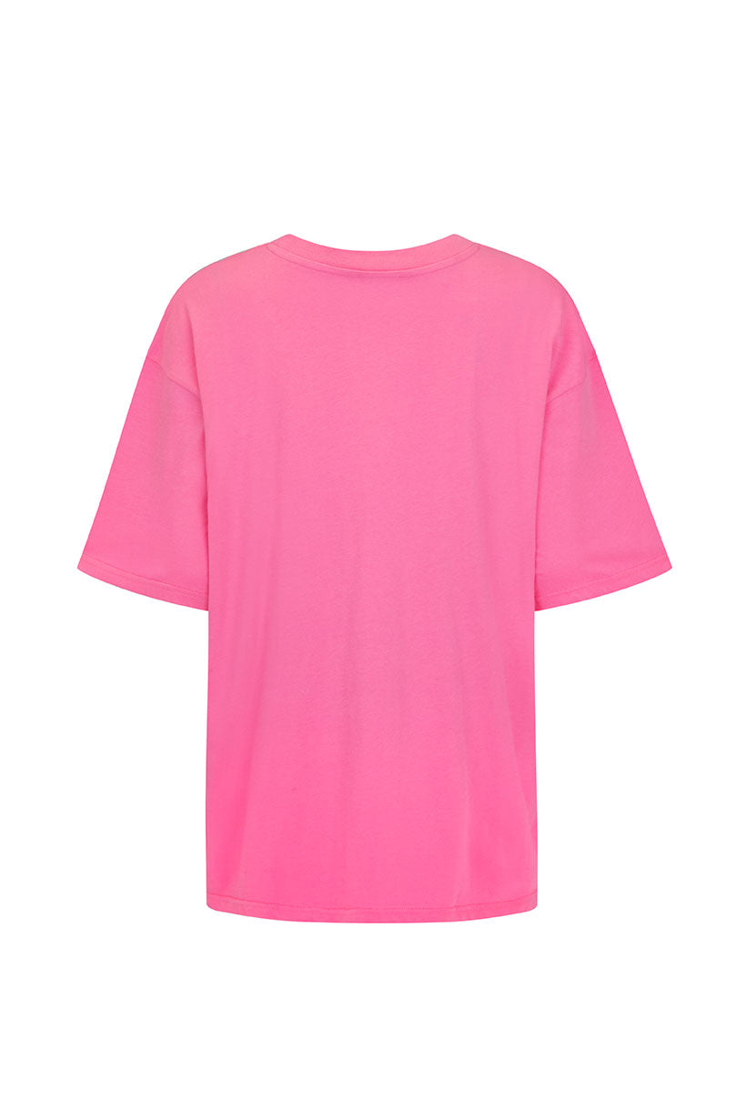 Marina Piccola Oversized Biker Tee - Cosmos Pink shirt SPELL