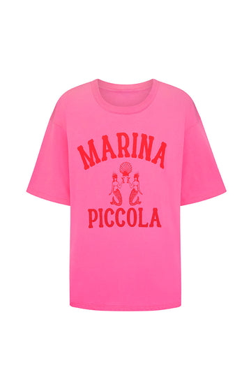 Marina Piccola Oversized Biker Tee - Cosmos Pink shirt SPELL