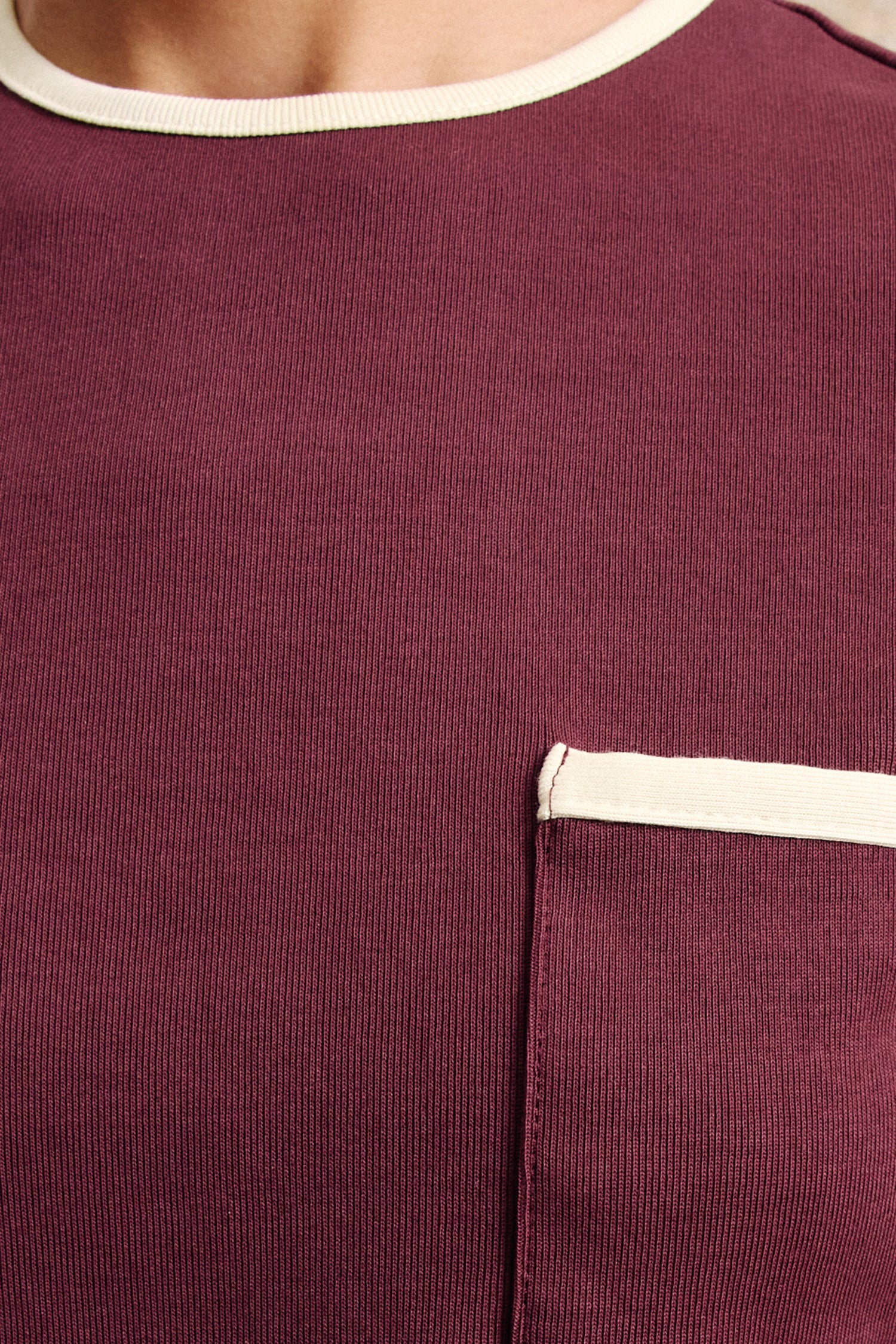 Alémais Bonetta Cropped Tee Burgundy Top Alémais