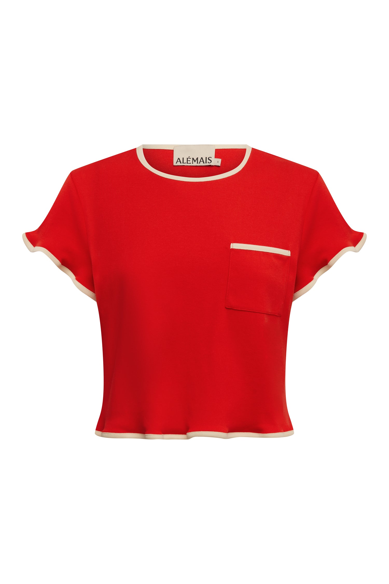 Alémais Bonetta Cropped Tee Red shirt Alémais